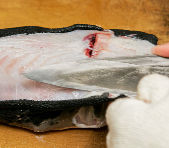 調理シーン・河豚